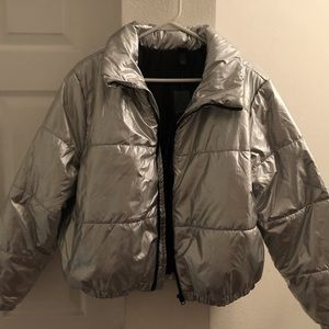 Silver Puffer Jacket